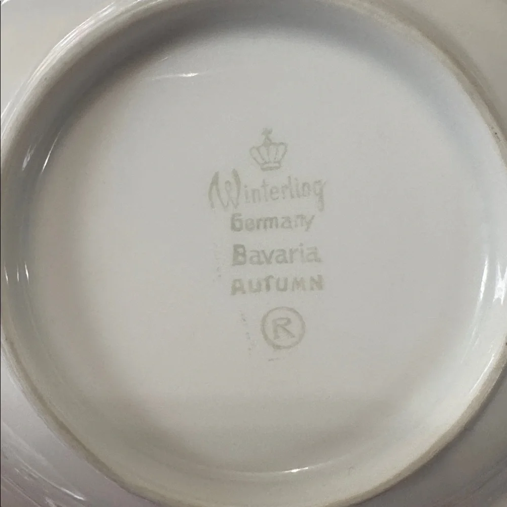 Winterling Bavaria‎ Germany Autumn Leaves Set of 4 Fruit Dessert Bowls 5.5